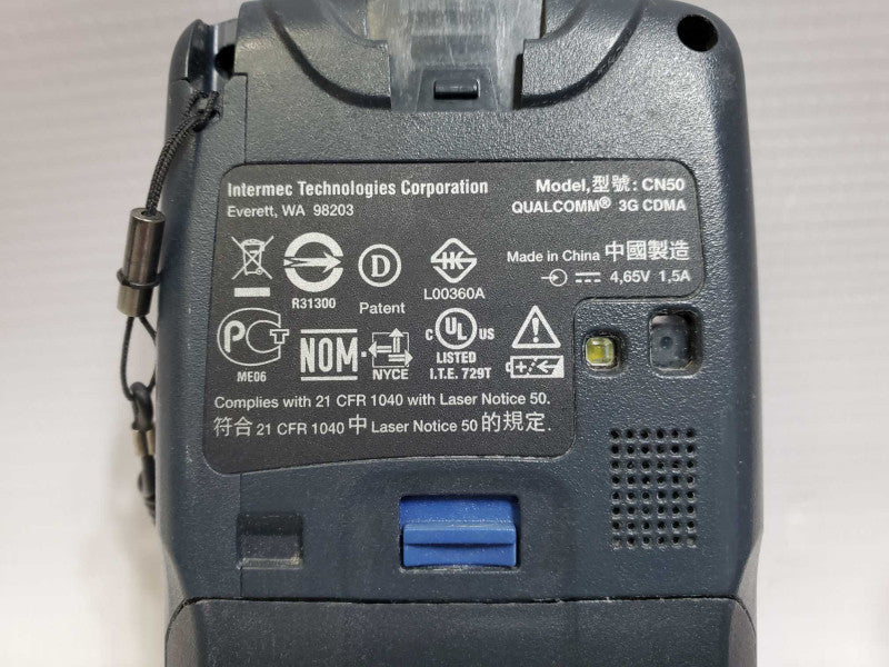 Intermec CN50AQU1EN20 Mobile Computer + Car Charger 852-070-00