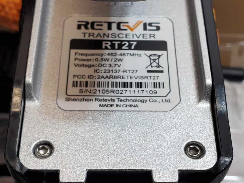 6x Open-Box Retevis RT27 Walkie Talkies 462-467MHz, No Charging Cradle  _