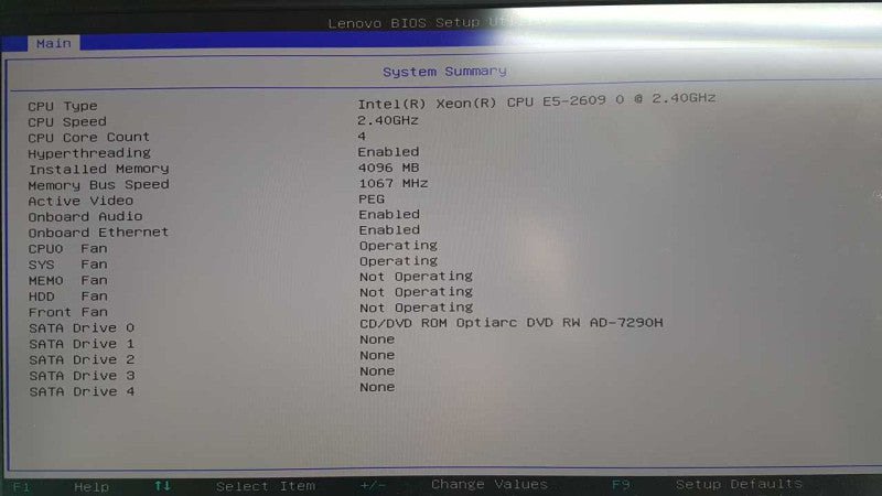 Lenovo Thinkstation S30 Xeon E5-2609 @ 2.40ghz / 4gb ram / see notes #