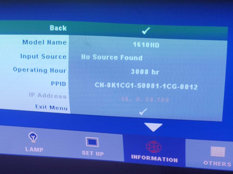 Dell 1610HD DLP Front Projector with Remote, Needs Lamp Replacement _