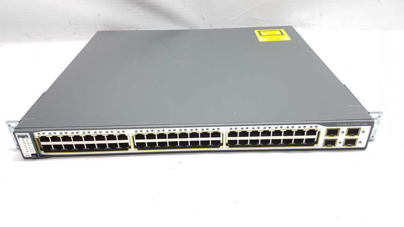 Cisco WS-C3750G-48TS-S 4 Port Gigabit Ethernet Switch / FACTORY RESET #