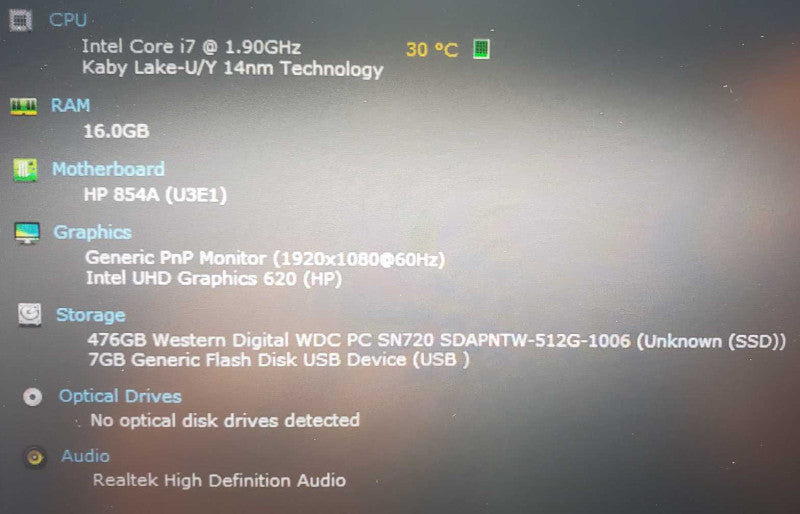 HP EliteBook 830 G6 13.3\\" Core i7-8665U @ 1.9 GHz 16GB DDR4 500GB M.2 SSD (