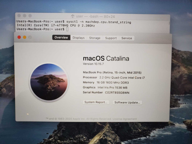 Macbook Pro 2015 15\\" Core i7-4770HQ @ 2.2 GHz 16GB Ram 250GB SSD *QTY* (