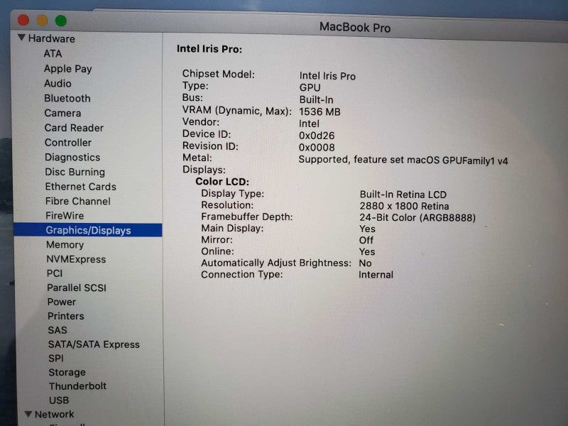 Macbook Pro 2015 15\\" Core i7-4770HQ @ 2.2 GHz 16GB Ram 250GB SSD *QTY* (