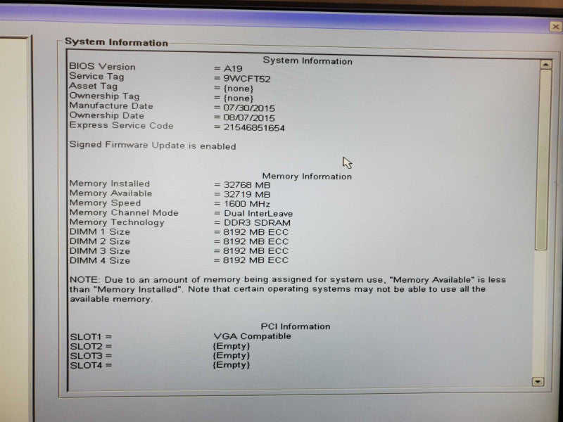Dell Precision T1700 Xeon E3-1226 v3 @ 3.3 GHz 32GB Ram 1TB HDD Nvidia K420 (