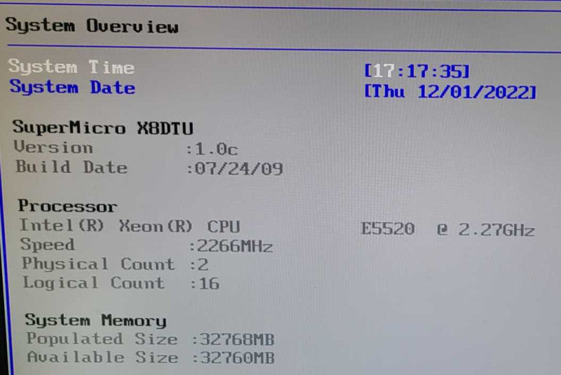 SuperMicro X8DTU 2x Xeon E5520 2.27Ghz 48GB RAM 4x 3.5\\" Bays 1x PSU $