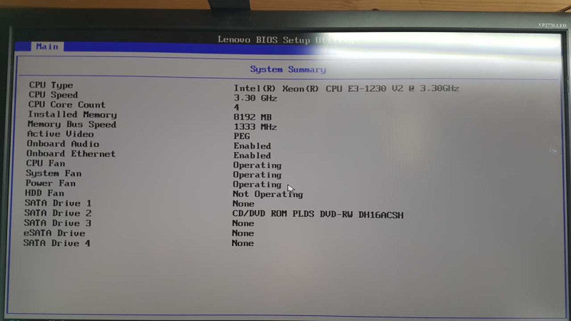 Lenovo E31 Xeon E3-1230 V2 @ 3.30ghz / 8gb ram / Quadro 600 gpu #