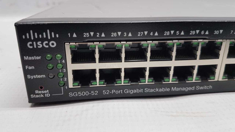 Cisco SG500-52 52x port manged gigabit stackable switch / READ #