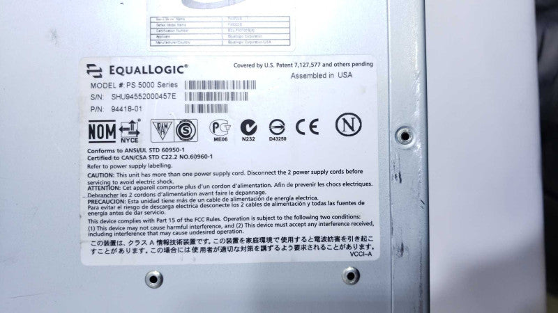 Dell EqualLogic PS5000 13x 1TB 7.2K SAN Storage Controller w/x2 Module & PS [