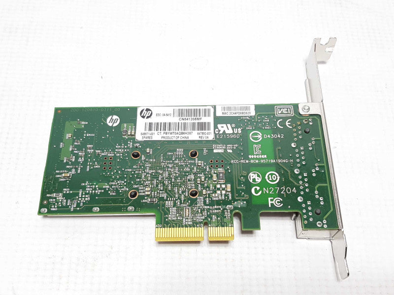 HP Quad Port Gigabit Ethernet Server Adapter 649871-001 647592 331T PCIe +