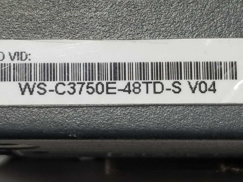 Cisco Catalyst WS-C3750E-48TD-S GbE & 2-Port X2 Network Switch, READ* ~