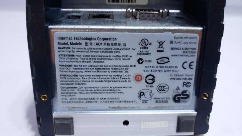 Intermec 225-709-002 Single Communication Charging Dock AD1 w/ Power adapter [