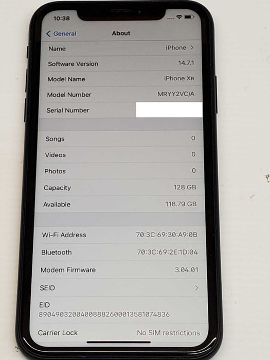 iPhone Xr MRYY2VC/A, 128GB, Carrier unlocked phone _