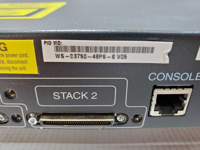 Cisco Catalyst WS-C3750-48PS-S 48-Port PoE Ethernet 4xSFP Port Managed Switch (