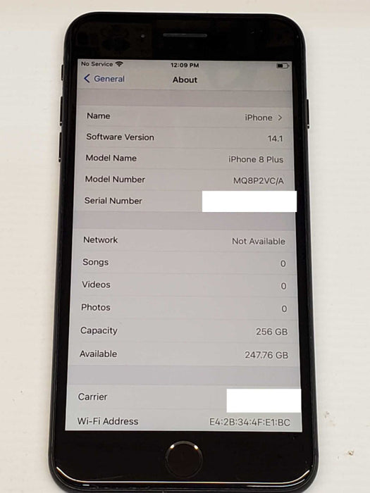 iPhone 8 Plus 256GB, Carrier unlocked, Factory reset _