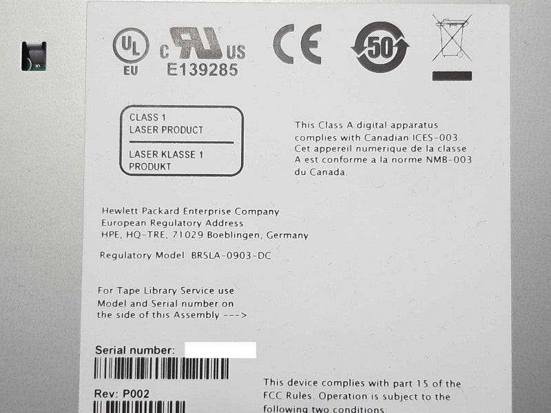 HP BL544B 695110-001 BRSLA-0903-DC LTO0-5 Tape Drive +