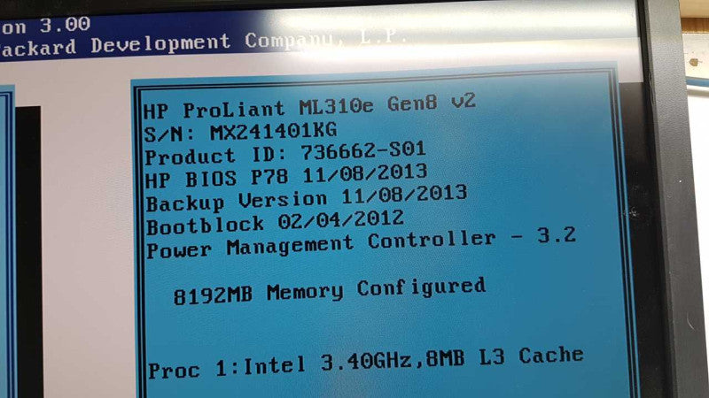 HP Proliant ML310e Gen8 v2 Xeon E3-1240 V3 @ 3.40ghz / B120i / P420 Raid Ctrl #