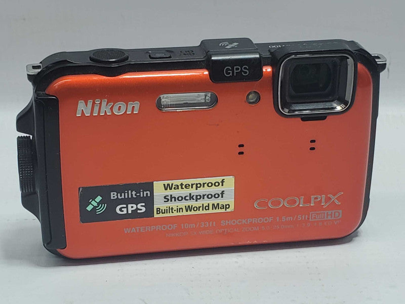 Nikon Coolpix AW100 Waterproof 33ft Digital Camera (Orange) |