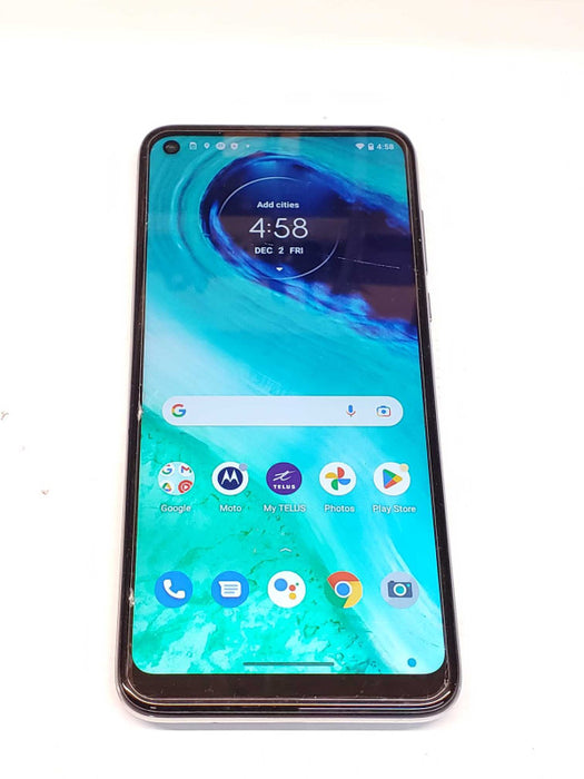 Motorola Moto G Fast - 32GB - White, cracked Screen, Unlocked _