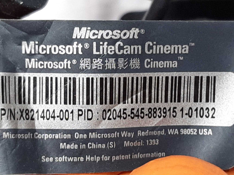 Microsft LifeCam Cinema HD 720p USB Webcam +