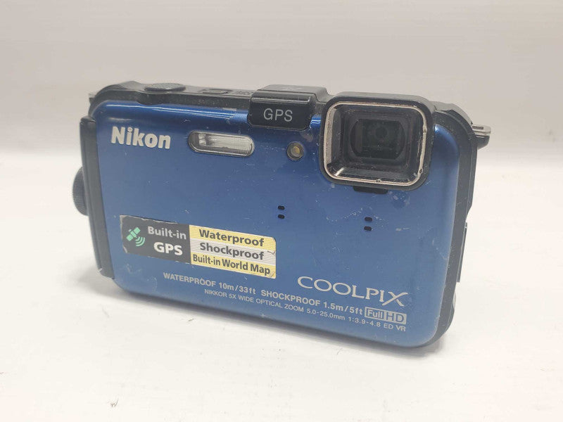 Nikon Coolpix AW100 Waterproof 33ft Digital Camera (Blue
