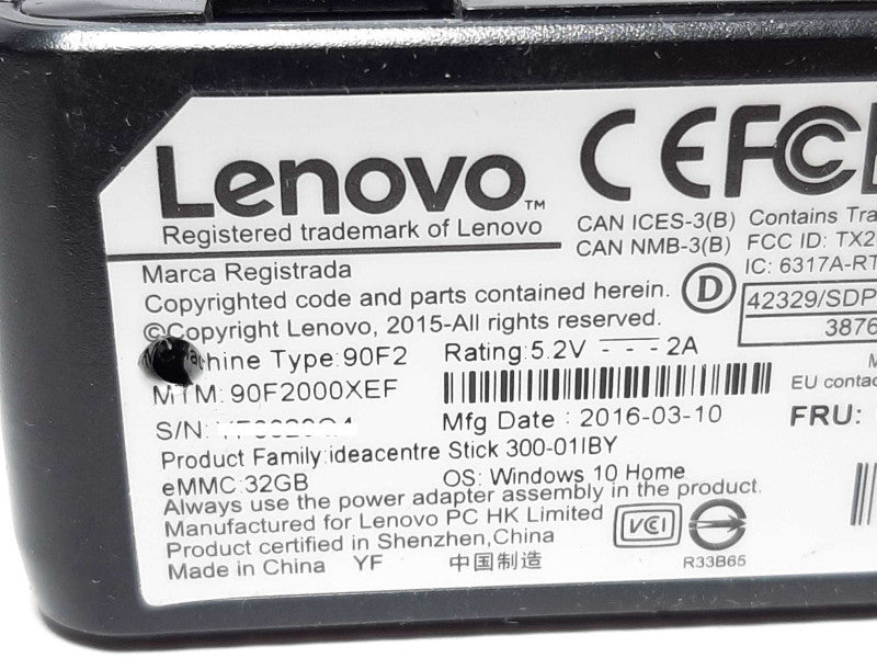 Lenovo Compute Stick 90F2 Atom Z3735F @ 1.33GHz 2GB RAM 32GB Flash +