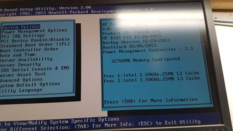 HP proliant ML350p gen8 2x Xeon E5-2670 V2 @ 2.50ghz / 32gb ram / see notes #