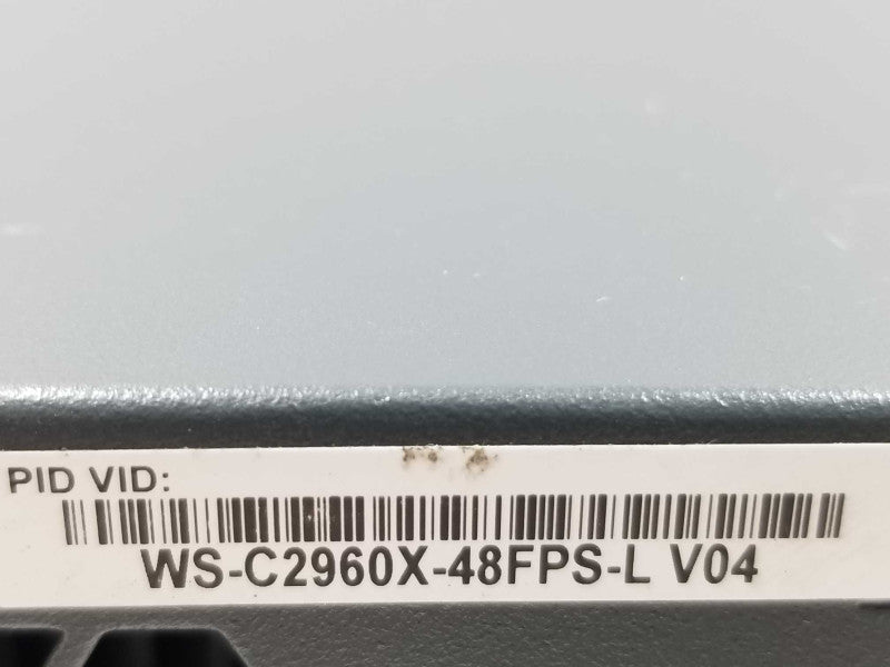 Cisco WS-C2960X-48FPS-L 2960-X Series 48-Port Gigabit Switch, FCTY RESET ~
