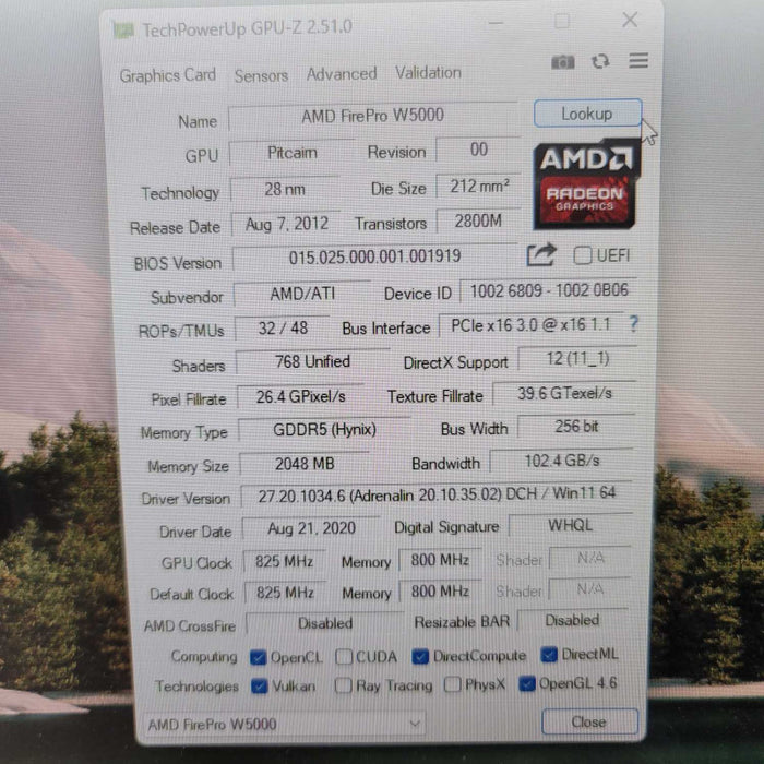 AMD Firepro W5000 2GB GDDR5 PCIe Graphics Card 1 x DVI-D 2 x Display ports