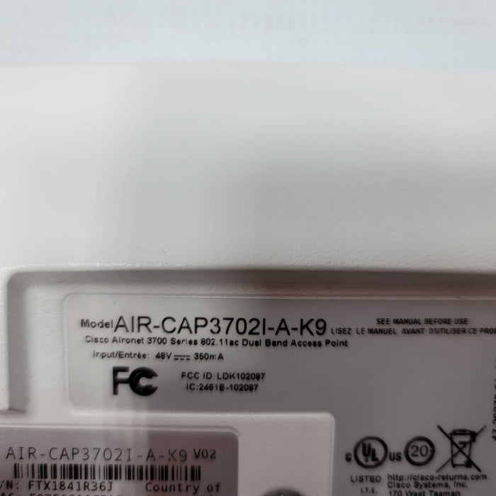 Cisco AIR-CAP3702I-A-K9 Aironet 3702I Stand-Alone 1.3Gbps Wireless AP