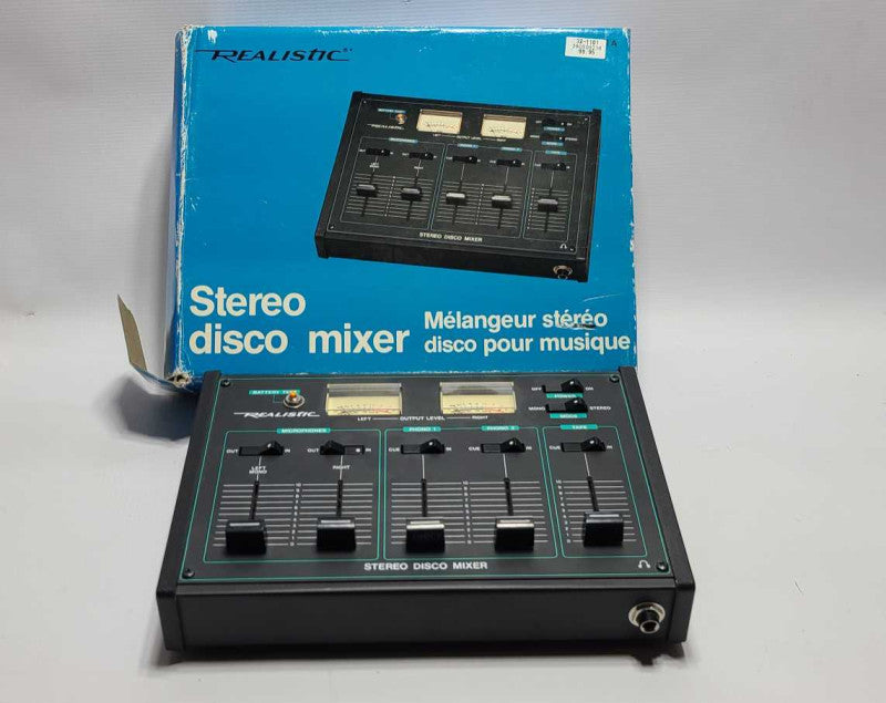Vintage Realistic Radio Shack 32-1101A Stereo Disco Mixer Analog $