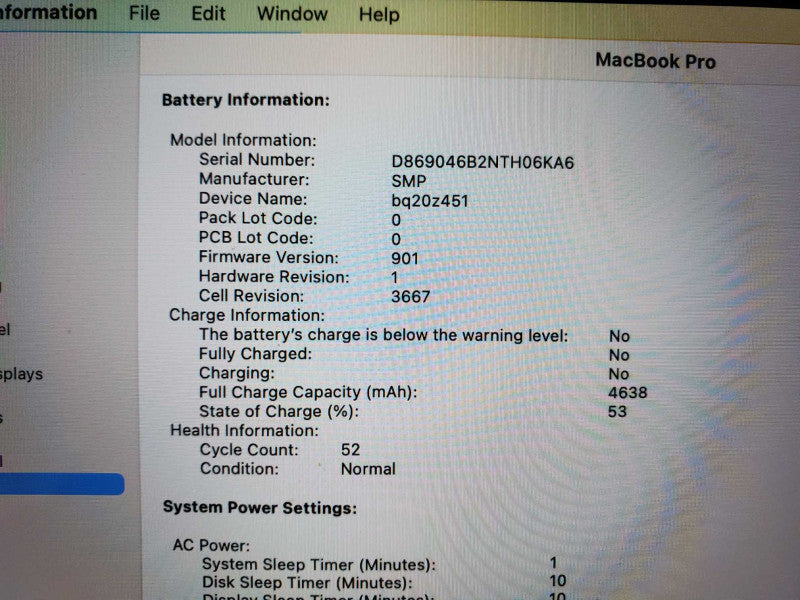 Macbook Pro 2017 13\\" Core i5-7360U @ 2.3 GHz 16GB Ram 250GB SSD (