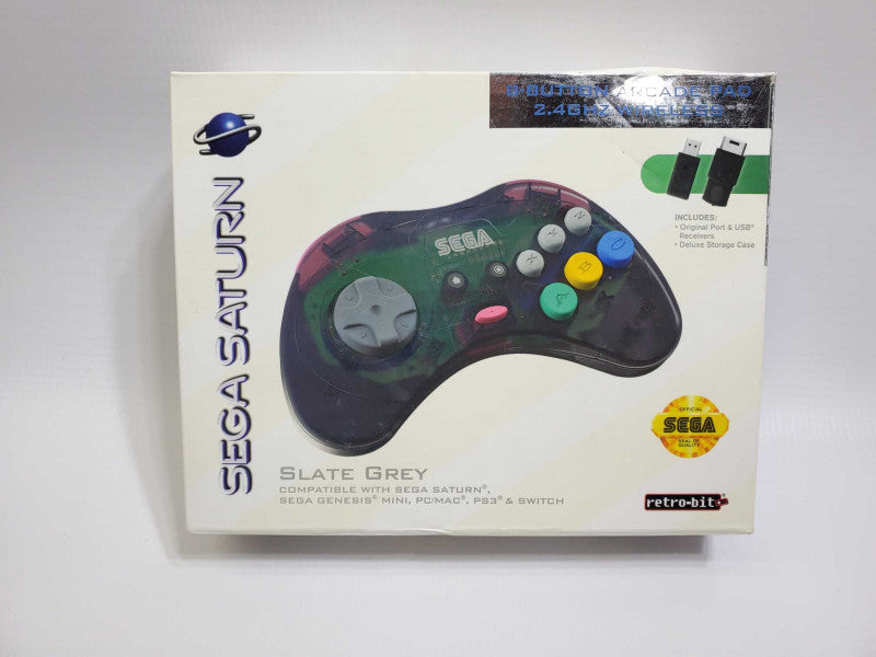 Retro-bit SEGA Saturn 8-Button Arcade Pad 2.4GHz Wireless Controller