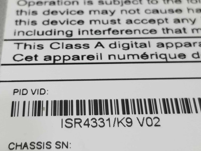 Cisco ISR4331/K9 Integrated Services Router IPBase Permanent Lic. \\"Like New\\" ~