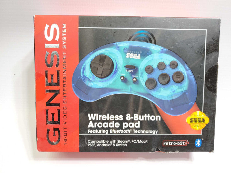 Retro-Bit Sega Genesis Bluetooth Controller 8-Button Arcade Pad OPENBOX