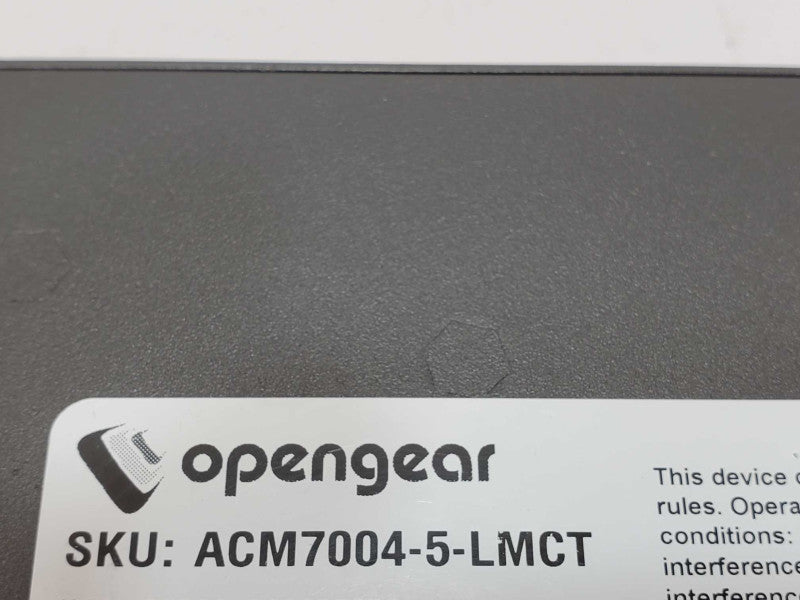 Opengear Resilience Gateway ACM7004-5-LMCT, Untested, AS-IS _
