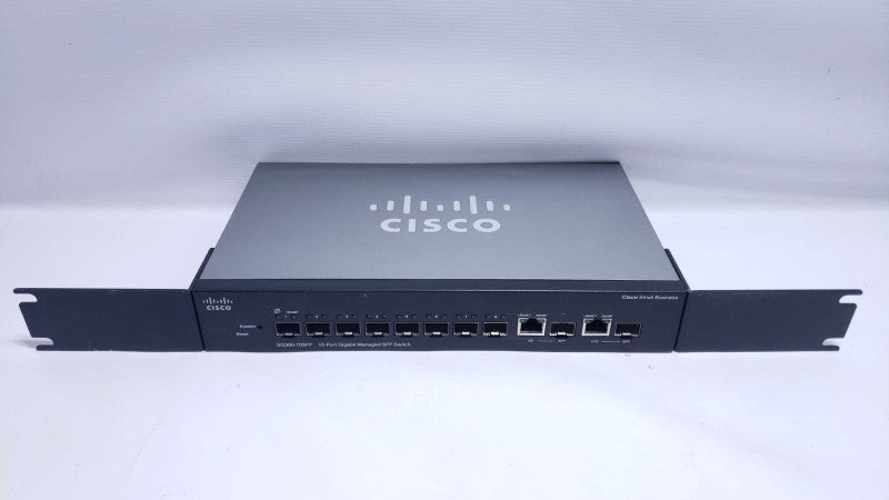Cisco SG300-10SFP Gigabit Managed Switch with Power Supply & Rack Mount Kit [