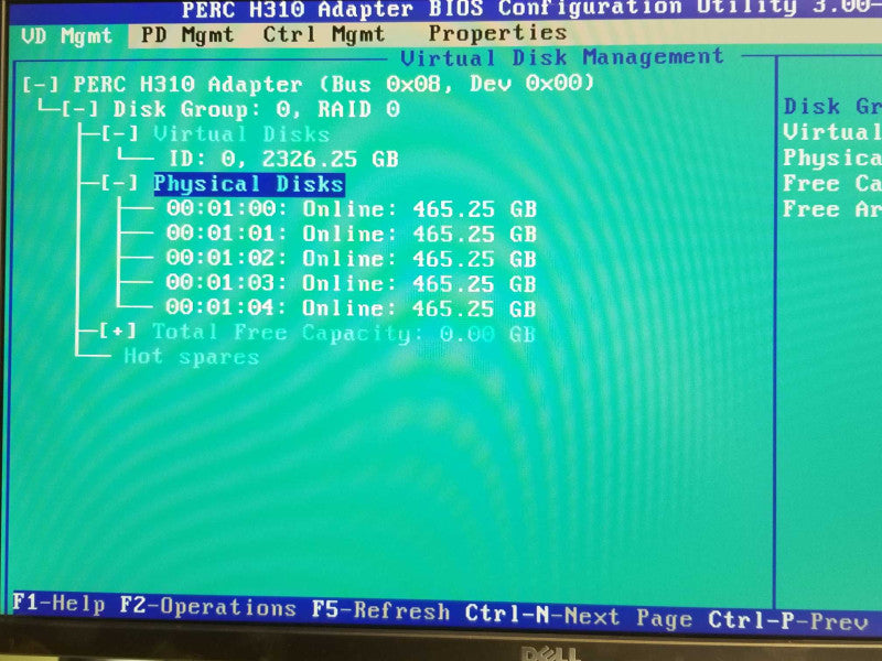Dell PE T420, 1x Xeon E5-2420v2 2.2GHZ, 32GB DDR3, PERC H310, 5x 500GB HDDs _
