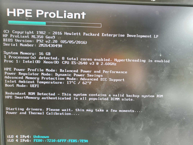 HP ProLiant ML350 Gen9 E5-2640 V3 2.6GHz 16gb P440AR RAID 2X PSU NO HDD