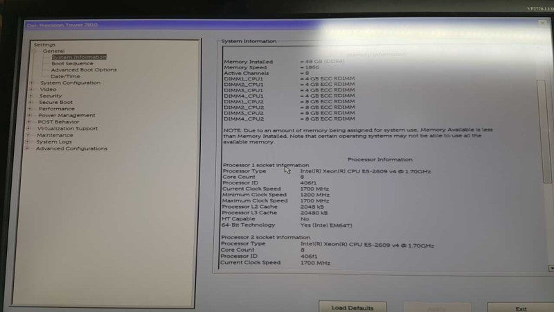 Dell Precision T7810 2x Xeon E5-2609 V4 @ 1.70ghz / 48gb ram / P1000 GPU #