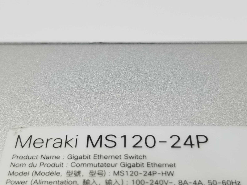 Cisco Meraki MS120-24P-HW Gigabit Ethernet Switch 24-Port PoE, \\"CLAIMED\\", QTY ~