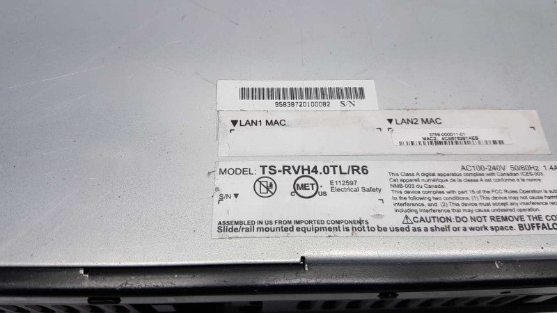 Buffalo TS-RVH4.0TL/R6 TeraStation Pro Rackmount Network Attached Storage #