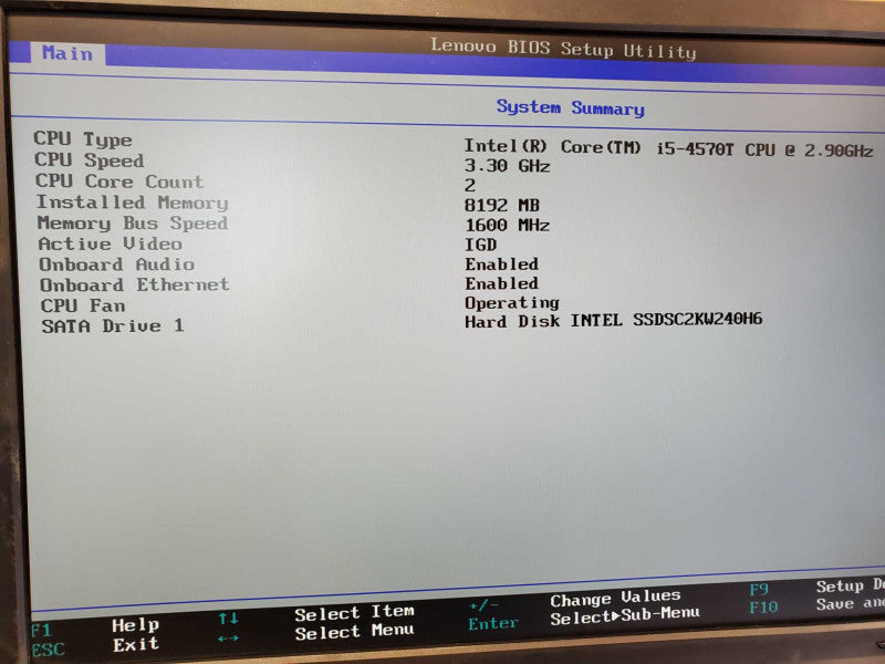 Lenovo ThinkCentre M93P Core i5-4570T @ 2.9GHz 8GB Ram 250GB SSD (