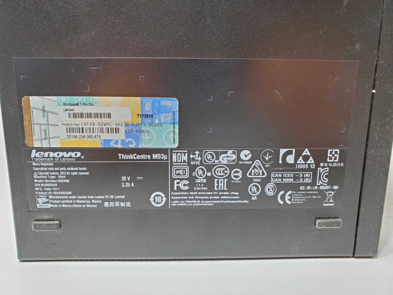 Lenovo ThinkCentre M93P Core i5-4570T @ 2.9GHz 8GB Ram 250GB SSD (
