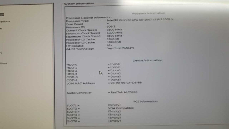 Dell Precision T5810 Xeon E5-1607 V3 @ 3.10ghz / 16gb ram / Quadro NVS 310 #