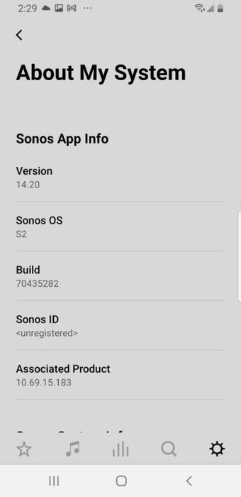 Sonos connect Music Streamer, Factory reset, Unknown Version _