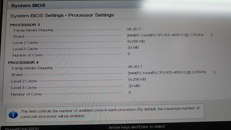 Dell Poweredge R820 4x Xeon E5-4650 @ 2.70ghz / 16gb ram / READ #