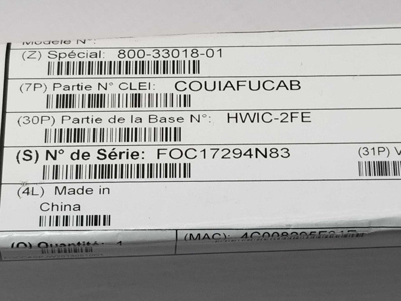 New Cisco HWIC-2FE High Speed WAN Interface Card _