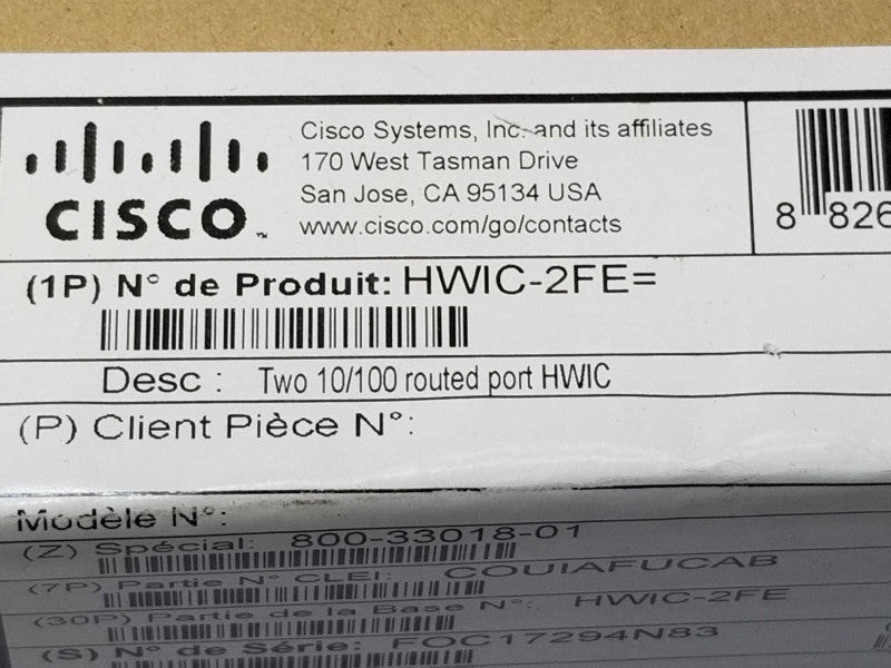 New Cisco HWIC-2FE High Speed WAN Interface Card _