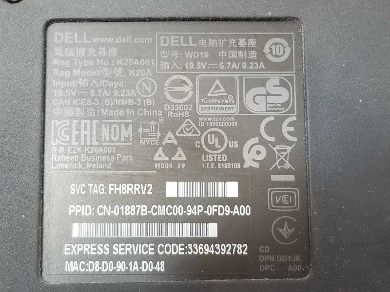 Dell K20A001 USB-C Docking Station, 1x USB Port is damaged, See pictures _